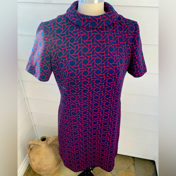 Classic 1960’s Navy & Red Stewardess Style Dress - Jackie O Style - Picture 4 of 9